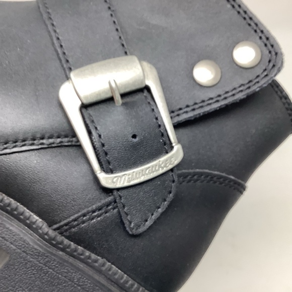 Milwaukee Women's Black "Capri" Motorcycle Riding Boots - Picture 6 of 9